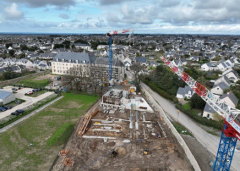 Le futur conservatoire intercommunal sort de terre à Guérande